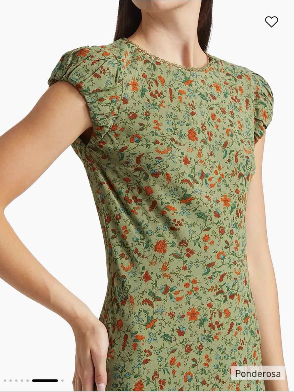 NWT Reformation Leana Midi Dress in Ponderosa Size 0 - Picture 6 of 9